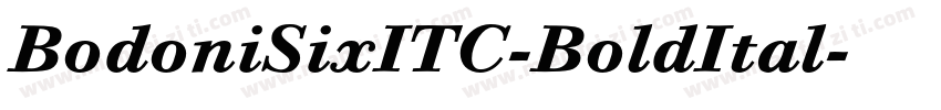 BodoniSixITC-BoldItal字体转换