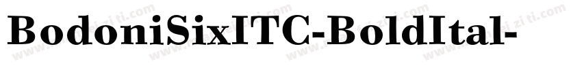 BodoniSixITC-BoldItal字体转换