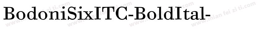 BodoniSixITC-BoldItal字体转换