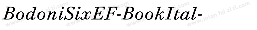 BodoniSixEF-BookItal字体转换