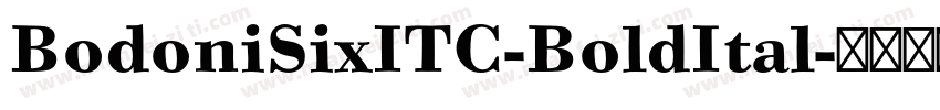 BodoniSixITC-BoldItal字体转换