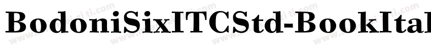 BodoniSixITCStd-BookItalic字体转换