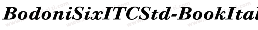 BodoniSixITCStd-BookItalic字体转换