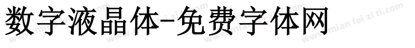 数字液晶体字体转换