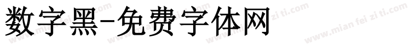 数字黑字体转换