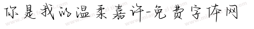 你是我的温柔嘉许字体转换