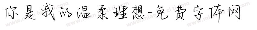 你是我的温柔理想字体转换