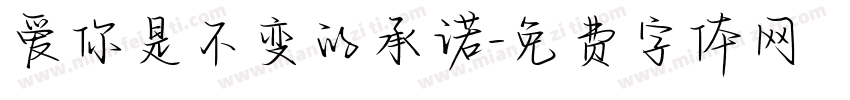爱你是不变的承诺字体转换