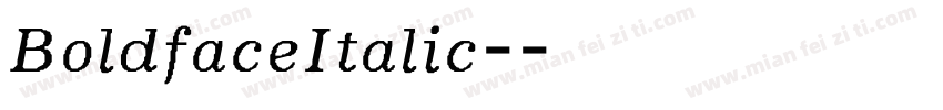 BoldfaceItalic-字体转换