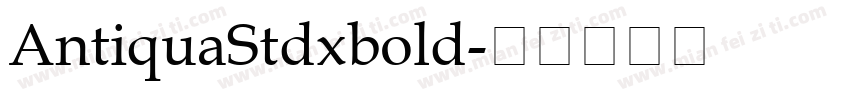 AntiquaStdxbold字体转换