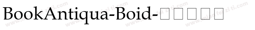 BookAntiqua-Boid字体转换