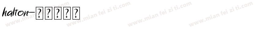 halton字体转换
