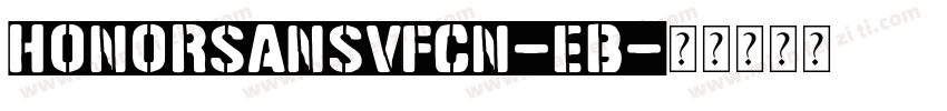 HONORSansVFCN-EB字体转换