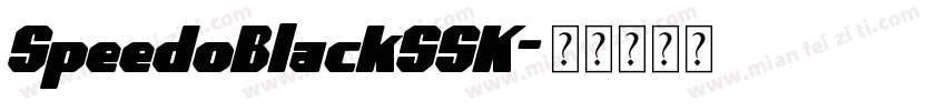 SpeedoBlackSSK字体转换