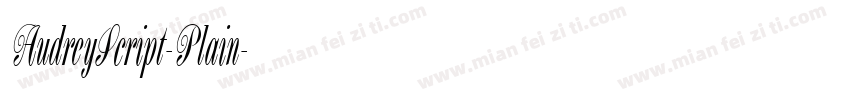 AudreyScript-Plain字体转换