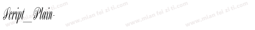 Script_Plain字体转换