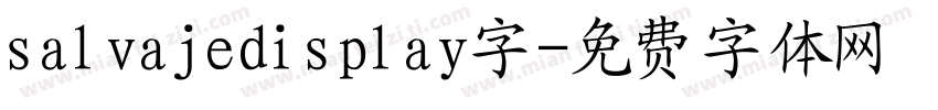 salvajedisplay字字体转换