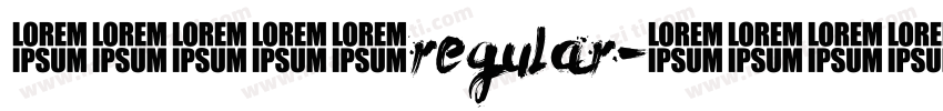 纯书法字体regular字体转换