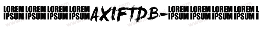 英文字体AXIFTDB字体转换
