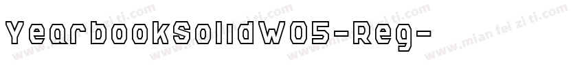 YearbookSolidW05-Reg字体转换