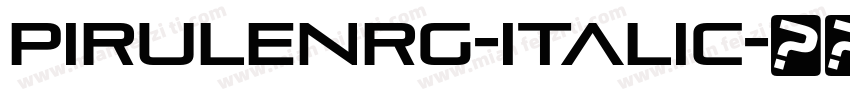PirulenRg-Italic字体转换