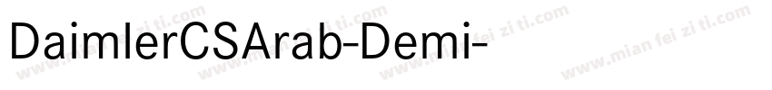 DaimlerCSArab-Demi字体转换