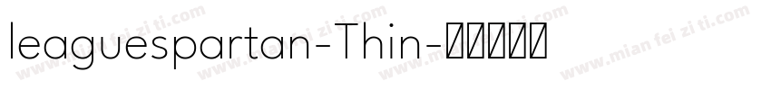 leaguespartan-Thin字体转换