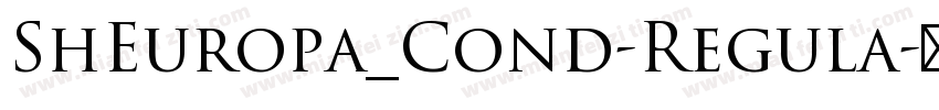 ShEuropa_Cond-Regula字体转换