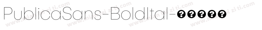 PublicaSans-BoldItal字体转换