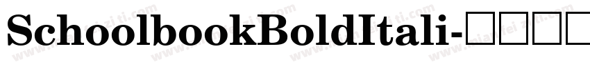 SchoolbookBoldItali字体转换