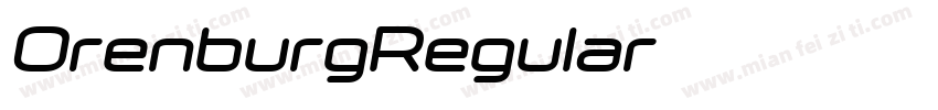OrenburgRegular字体字体转换