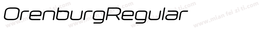OrenburgRegular字体字体转换