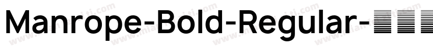 Manrope-Bold-Regular字体转换