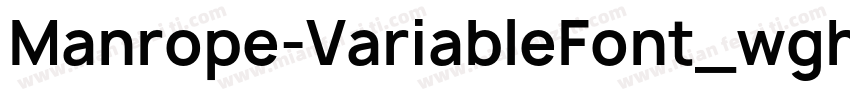 Manrope-VariableFont_wght字体转换