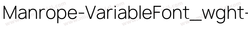 Manrope-VariableFont_wght字体转换