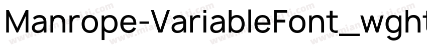 Manrope-VariableFont_wght字体转换