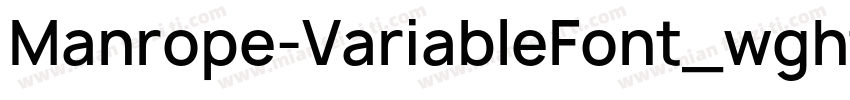 Manrope-VariableFont_wght字体转换