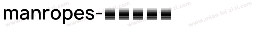 manropes字体转换
