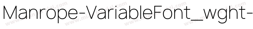 Manrope-VariableFont_wght字体转换