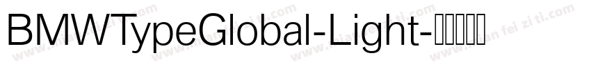BMWTypeGlobal-Light字体转换