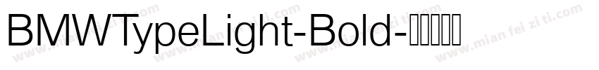 BMWTypeLight-Bold字体转换
