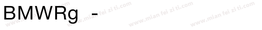 BMWRg字体字体转换