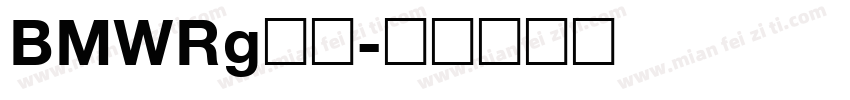 BMWRg字体字体转换