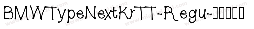 BMWTypeNextKrTT-Regu字体转换