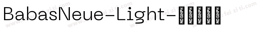 BabasNeue-Light字体转换