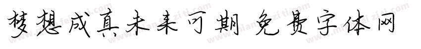 梦想成真未来可期字体转换