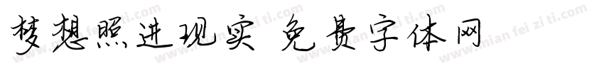 梦想照进现实字体转换