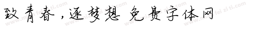 致青春，逐梦想字体转换