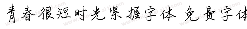 青春很短时光紧握字体字体转换