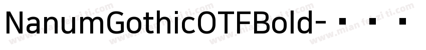 NanumGothicOTFBold字体转换